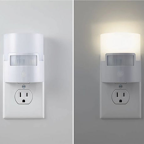 GE Enbrighten UltraBrite 40-Lumen Motion-Activated LED Night-Light, White, 12201