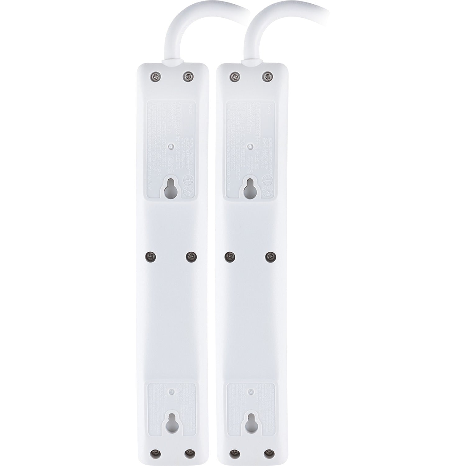 GE 6-AC Outlet 450-Joules Surge Protector Power Strip, 3-Ft. Cord with Straight Plug, 14709, 2 Pack