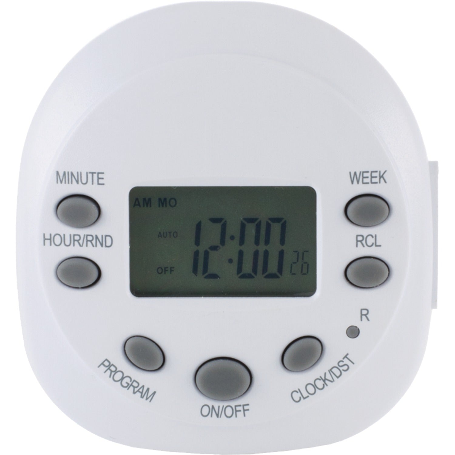 GE Indoor Plug-in 7-Day Digital Timer, White, 15150