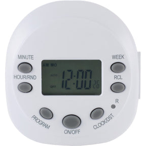 GE Indoor Plug-in 7-Day Digital Timer, White, 15150