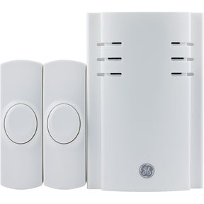 GE 8-Chime Plug-in Doorbell Kit with Chime and Wireless Push Button, 2 Button