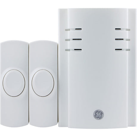 GE 8-Chime Plug-in Doorbell Kit with Chime and Wireless Push Button, 2 Button