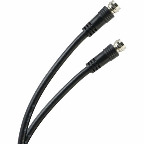 GE RG6 Coaxial Cable with F-Type Connectors, Black, 25 Ft.