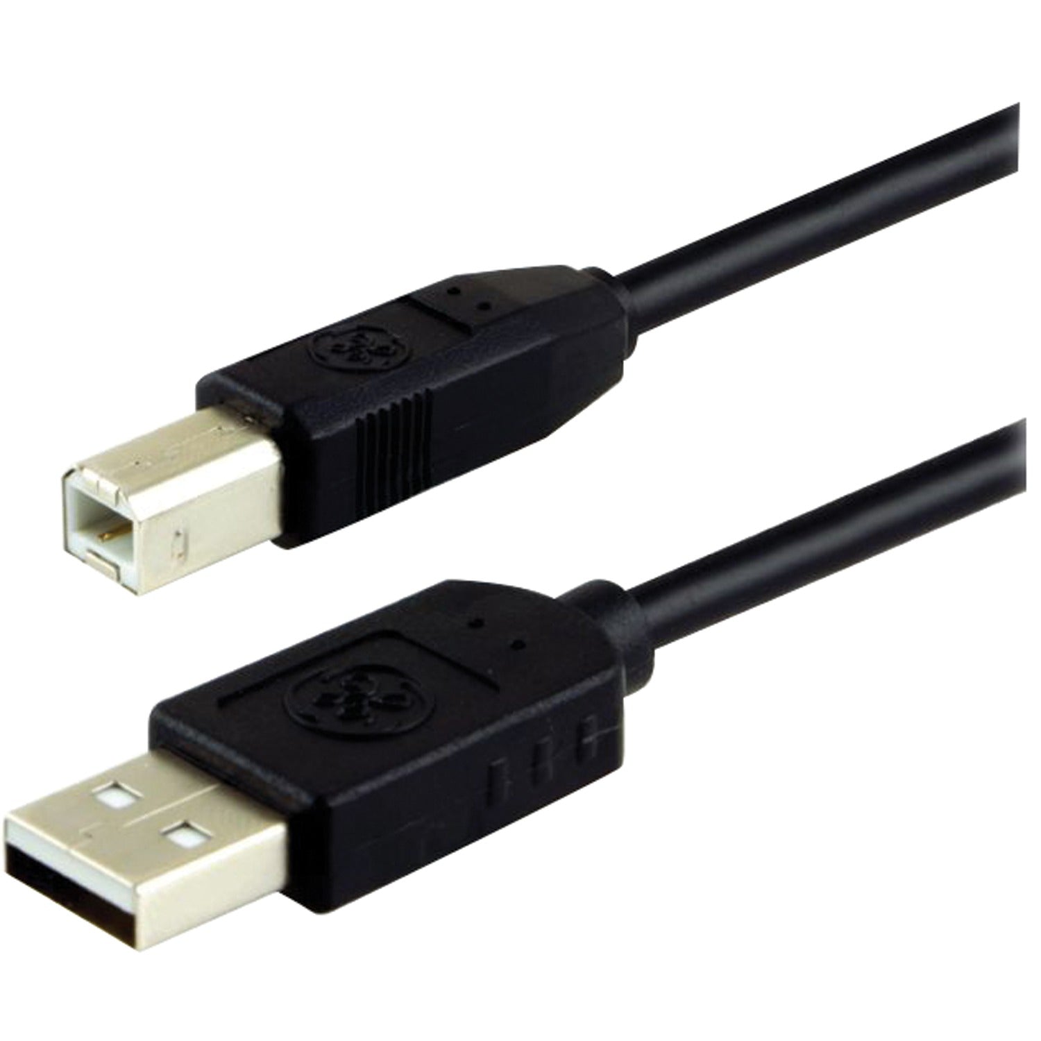 GE A-Male to B-Male USB 2.0 Cable, 6 Ft., Black, 33760