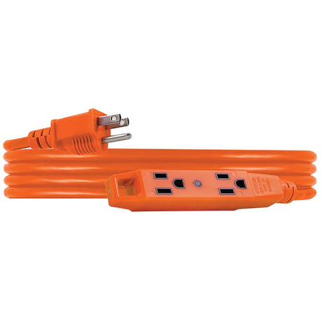 GE UltraPro Outdoor Extension Cord, 3 Outlets, 9-Ft. Cord, Orange, 51927