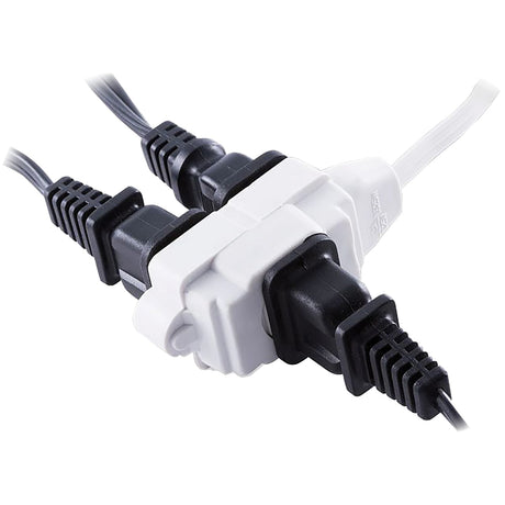 GE Polarized Indoor Extension Cord, 3 Outlets with Twist-to-Close Covers, 6 Ft. Cord, White, 51937