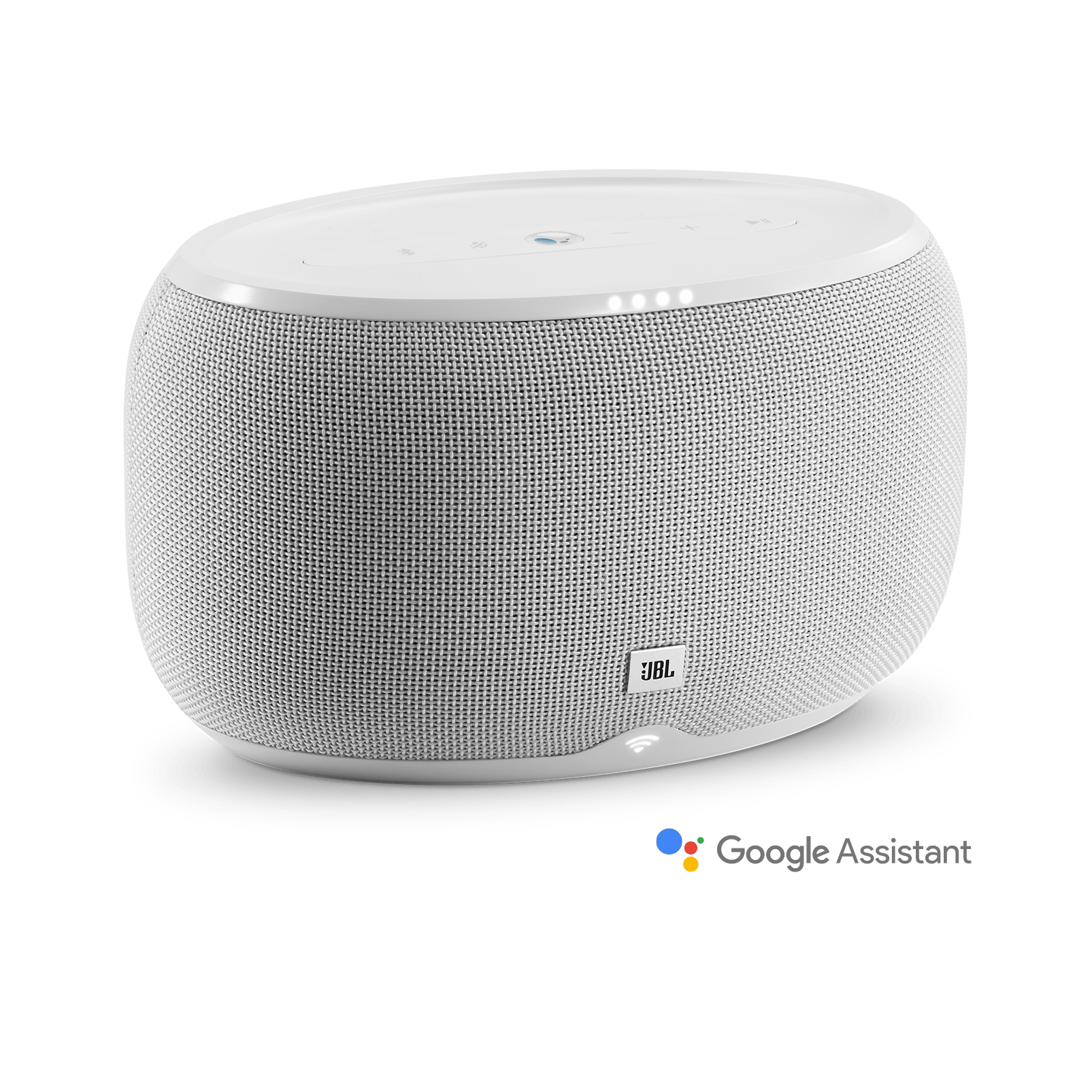 JBL Link 300 Wi-Fi Bluetooth Voice-Active Speaker, White - Certified Refurbished