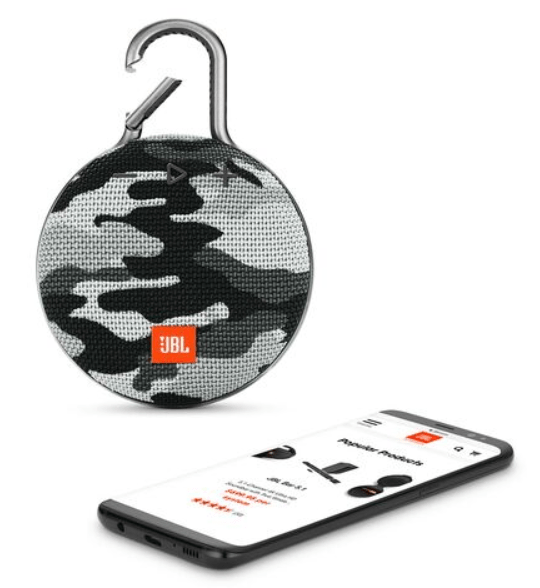 JBL Clip 3 Portable Bluetooth Speaker Camo - Certified Refurbished