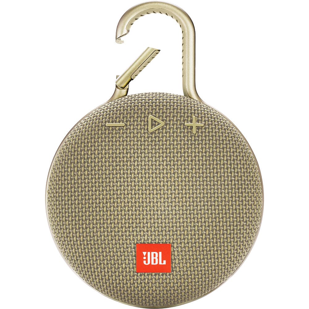 JBL Clip 3 Portable Waterproof Bluetooth Speaker, Sand - Certified Refurbished