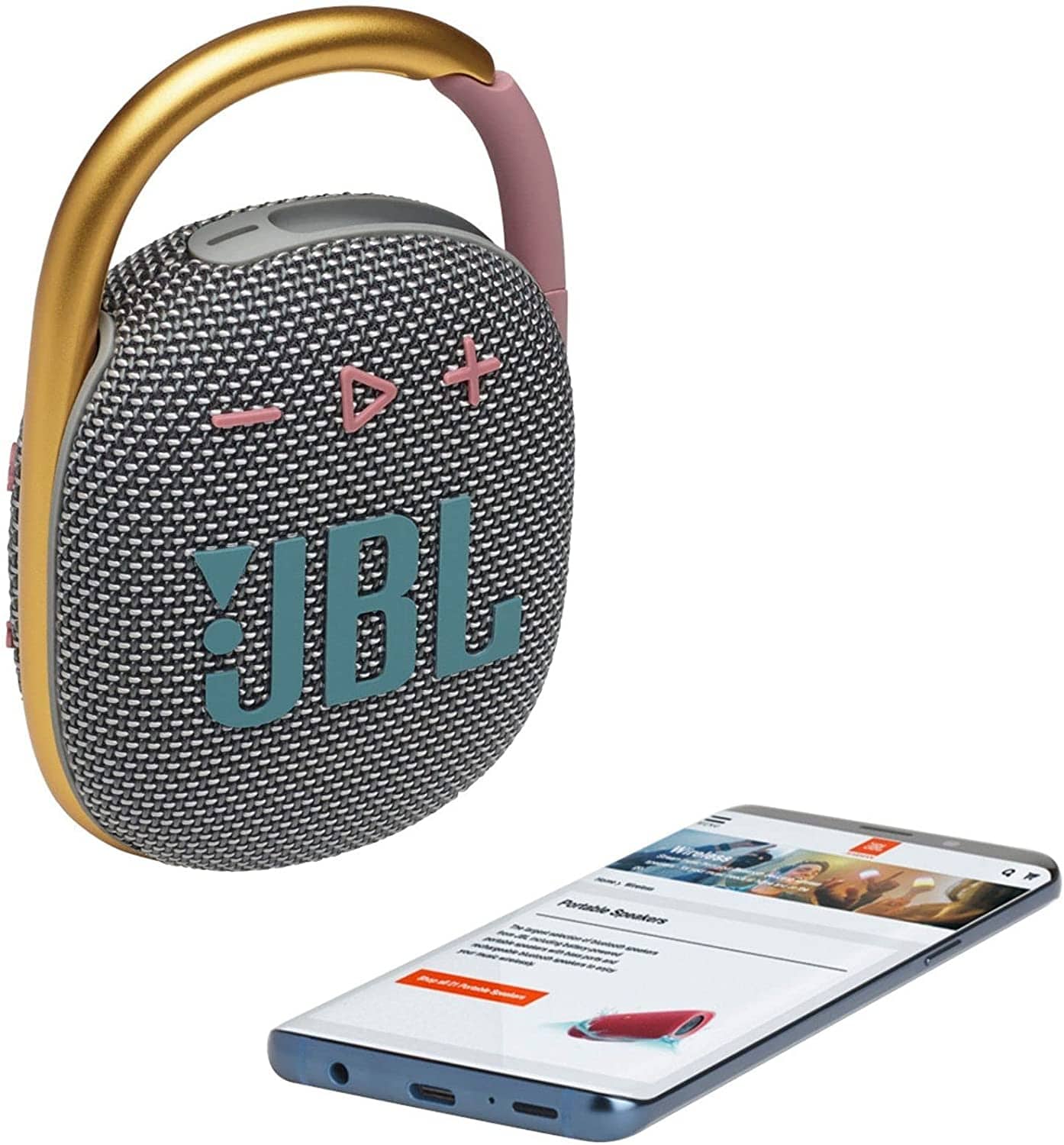 JBL Clip 4 Ultra-Portable Waterproof Dustproof Bluetooth Wireless Speaker - Certified Refurbished