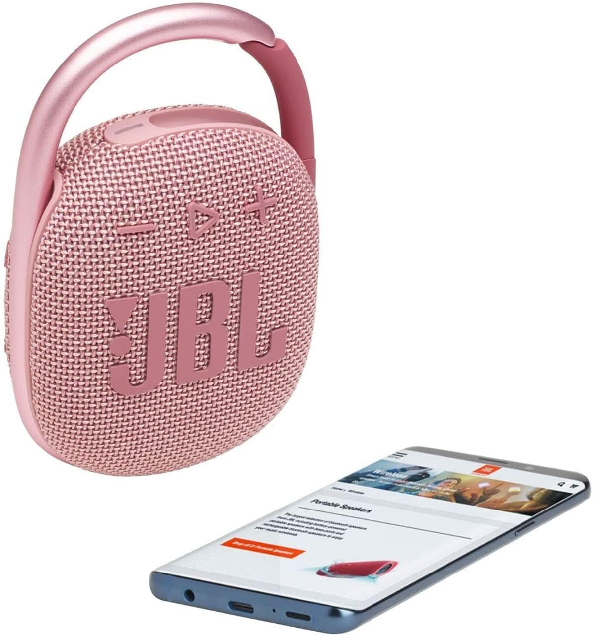 JBL Clip 4 Portable Bluetooth Speaker, Pink - Certified Refurbished