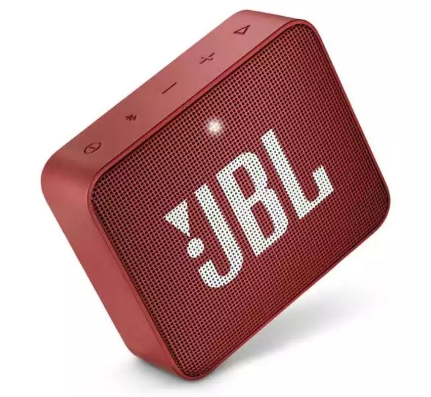 JBL Go 2 Portable Bluetooth Speaker, Ruby Red - Certified Refurbished