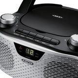 Jensen CD-485 1-Watt Portable Stereo CD Player with AM/FM Radio, Black