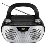 Jensen CD-485 1-Watt Portable Stereo CD Player with AM/FM Radio, Black
