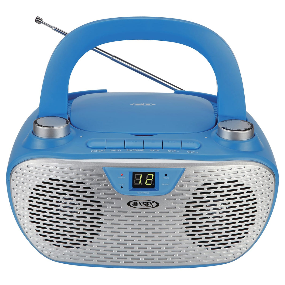 Jensen CD-485 1-Watt Portable Stereo CD Player with AM/FM Radio, Blue