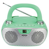 Jensen CD-485 1-Watt Portable Stereo CD Player with AM/FM Radio, Green