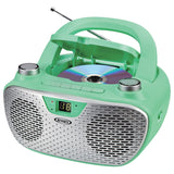 Jensen CD-485 1-Watt Portable Stereo CD Player with AM/FM Radio, Green