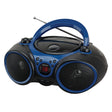 Jensen Portable CD Player with AM/FM Stereo Radio, CD-490, Blue/Black