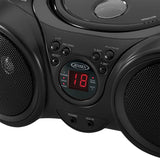 Jensen Portable CD Player with AM/FM Stereo Radio, CD-490, Black
