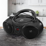 Jensen Portable CD Player with AM/FM Stereo Radio, CD-490, Black