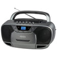 Jensen CD-590 1-Watt Portable Stereo CD and Cassette Player/Recorder with AM/FM Radio and Bluetooth, Gray