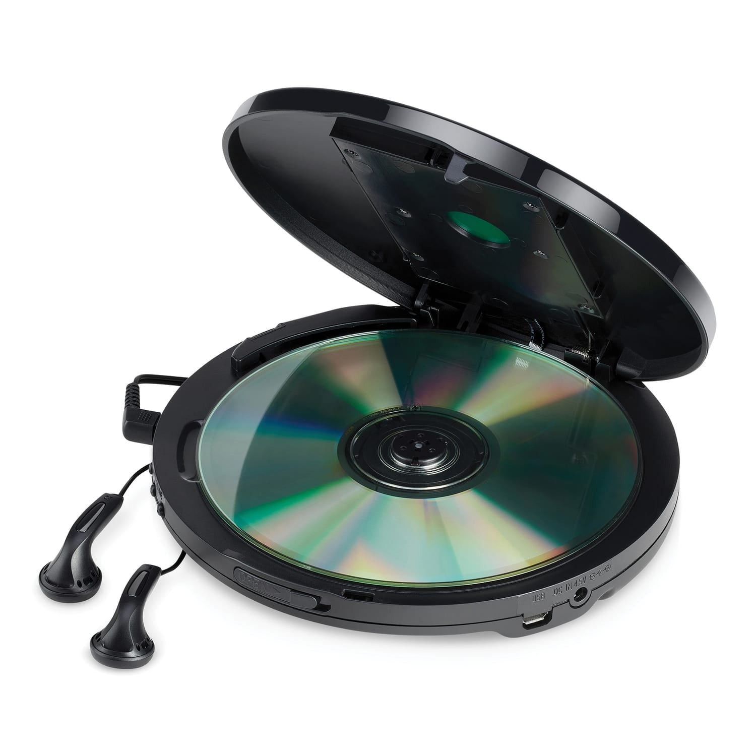 Jensen Personal Portable Bluetooth CD Player with Digital FM Radio and Earbuds