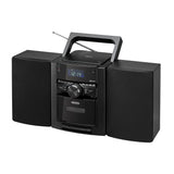Jensen 10-Watt Portable Bluetooth Home Stereo System with Detachable Speakers, CD/Cassette Players, AM/FM Radio, Alarm Clock, and Remote, CD-785