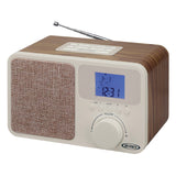 Jensen JCR-315 Digital AM/FM Dual-Alarm Clock Radio with Wood Cabinet