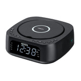 Jensen Stereo Digital Dual-Alarm Clock with Top-Loading CD Player, FM Tuner, USB Charging Port, and Battery Backup