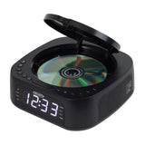 Jensen Stereo Digital Dual-Alarm Clock with Top-Loading CD Player, FM Tuner, USB Charging Port, and Battery Backup