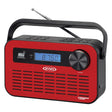 Jensen Portable Digital AM/FM Weather Radio with Weather Alert and 2-Way Charging, Red, JEP-250