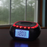 Jensen Digital AM/FM Weather Band Alarm Clock Radio with NOAA Weather Alert and Red LED Alert Indicator Ring
