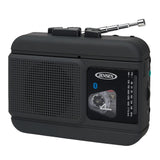 Jensen Portable Bluetooth Personal Cassette Player/Recorder with Built-in Speakers, AM/FM Radio, Line Output, and Earbuds, MCR-60