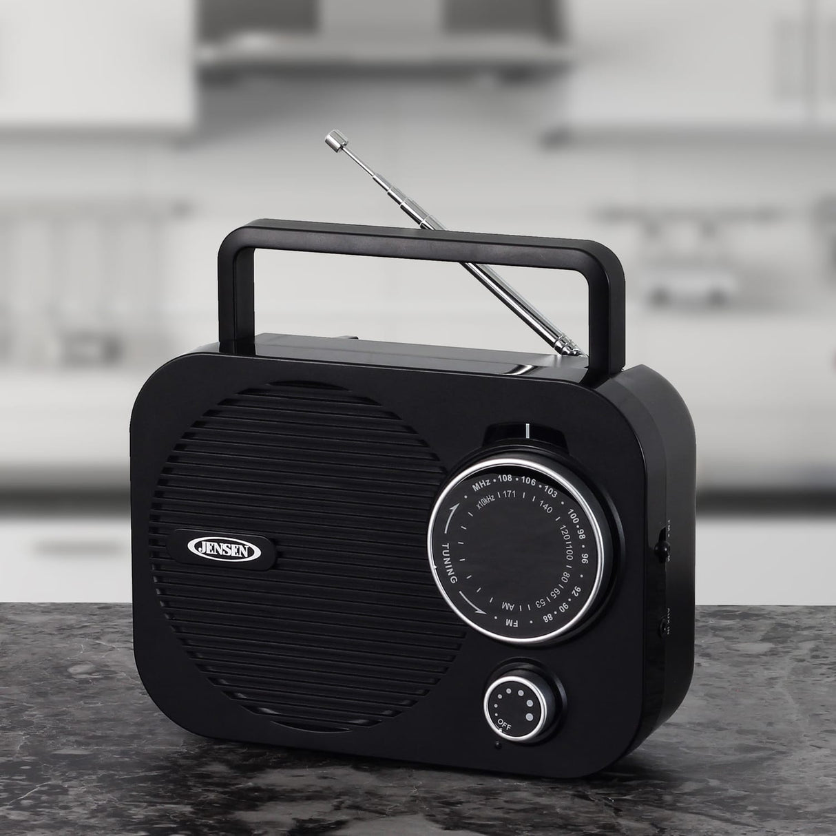 Jensen Portable AM/FM Radio with Telescoping Antenna, MR-550