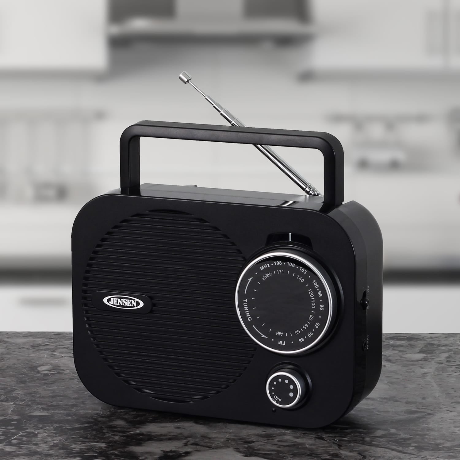 Jensen Portable AM/FM Radio with Telescoping Antenna, MR-550