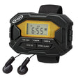 Jensen Armband Digital AM/FM Stereo Radio with Clock and Earbuds, Black, SAB-60