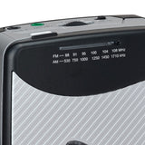 Jensen Portable Stereo Cassette Player with AM/FM Radio and Earbuds, SCR-75, Silver/Black