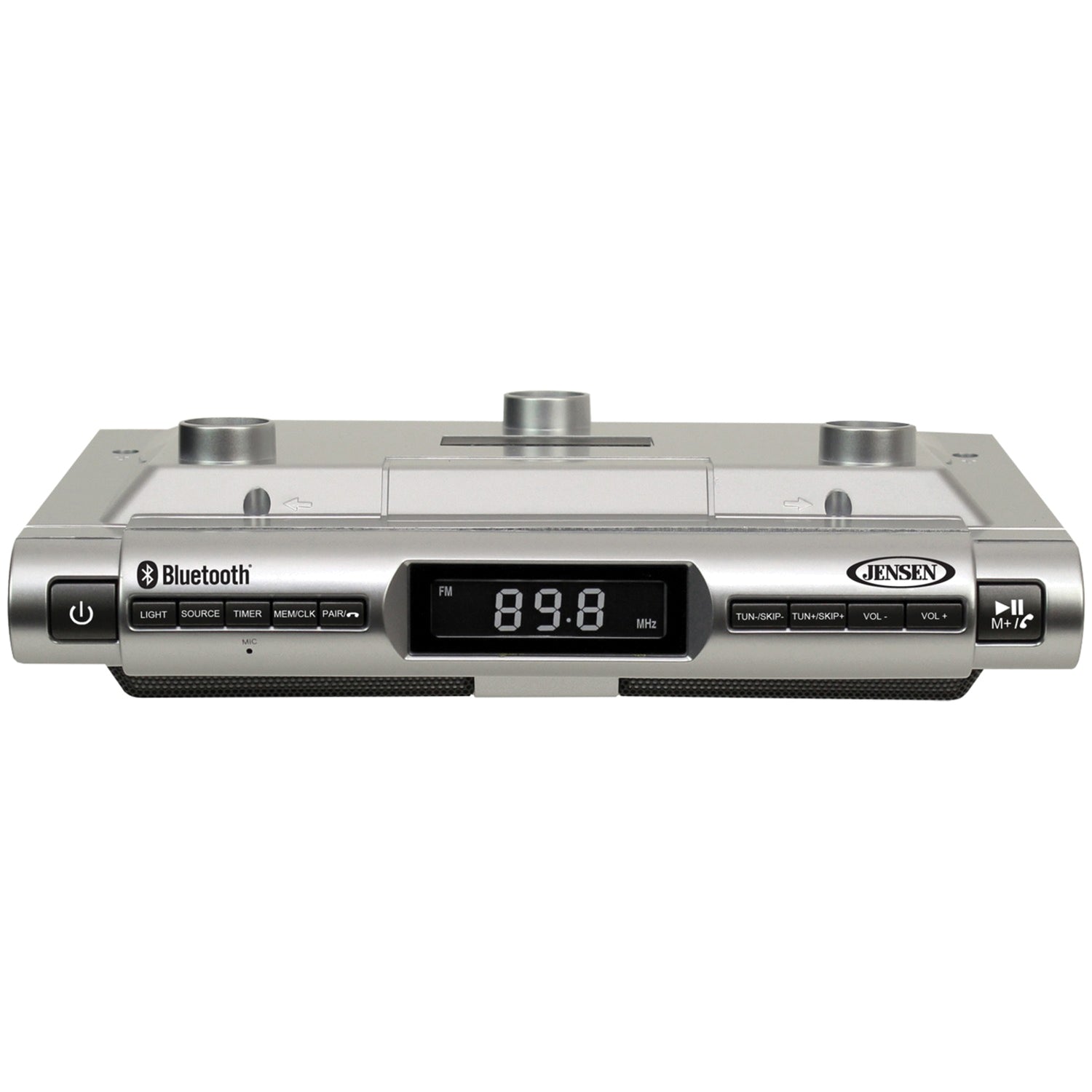 Jensen Under-Cabinet Universal Bluetooth Music System, Silver, SMPS-628