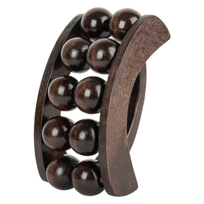 Brookstone Handheld Wooden Body Massager, Brown