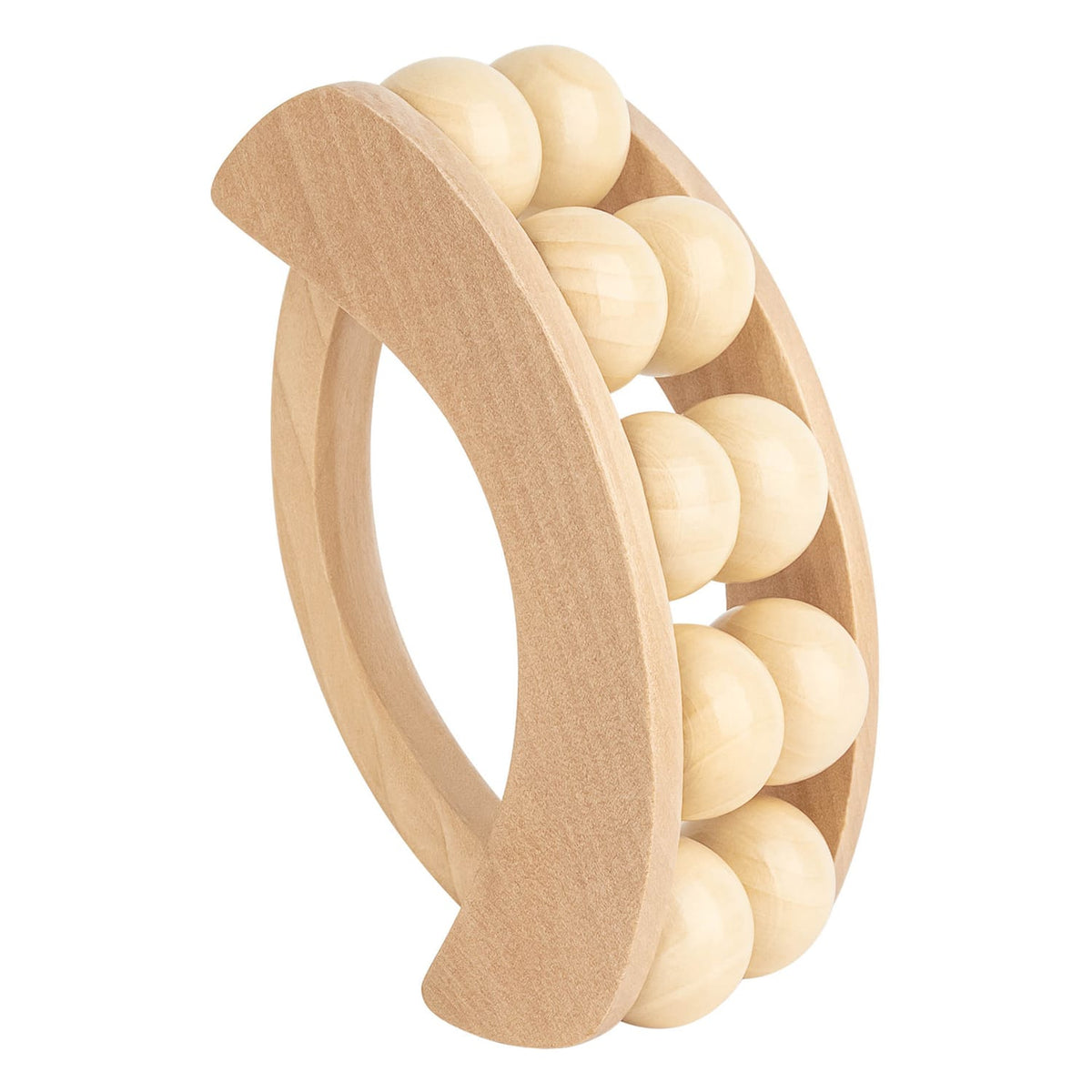 Brookstone Handheld Wooden Body Massager, Wood