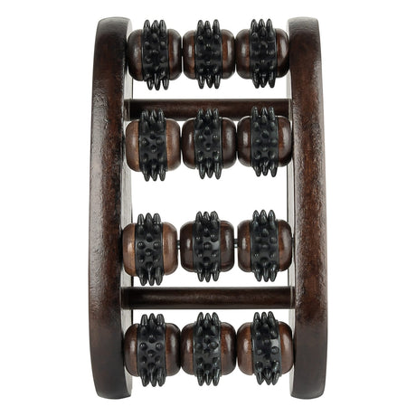 Brookstone Wooden Foot Massager, Brown