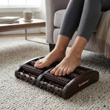 Brookstone Wooden Foot Massager, Large, Brown