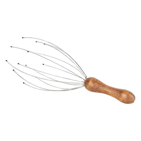 Brookstone Handheld Scalp Massager, Brown