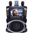 Karaoke USA DVD/CDG/MP3G 35-Watt Karaoke Machine with 7-In. Color Screen, Bluetooth, Record Function, 2 Microphones, and Remote