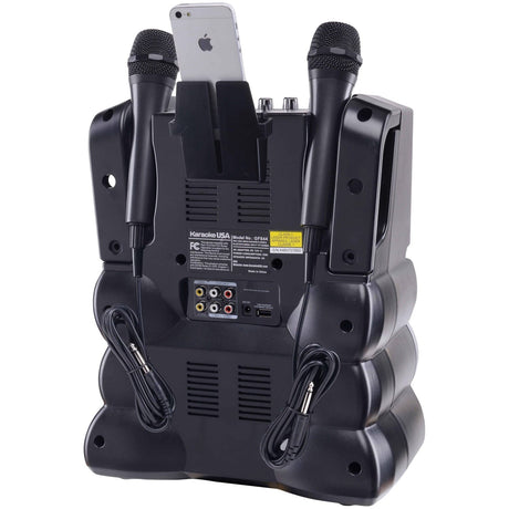 Karaoke USA DVD/CDG/MP3G 35-Watt Karaoke Machine with 7-In. Color Screen, Bluetooth, Record Function, 2 Microphones, and Remote