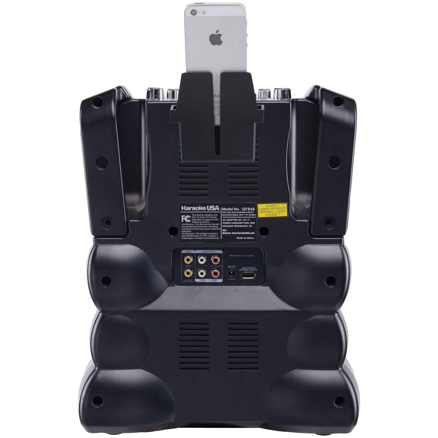 Karaoke USA Bluetooth Karaoke Machine with Synchronized LEDs