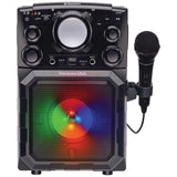 Karaoke USA Portable MP3 Karaoke Player with Bluetooth, PA, and Built-In Battery