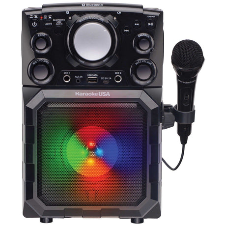 Karaoke USA Portable MP3 Karaoke Player with Bluetooth, PA, and Built-In Battery