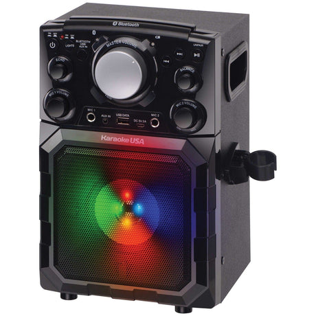 Karaoke USA Portable MP3 Karaoke Player with Bluetooth, PA, and Built-In Battery