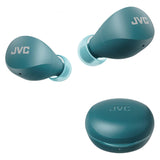 JVC Gumy mini TWS Bluetooth In-Ear Earbuds with Mics, On-Ear Controls, Charging Case, up to 23 Hours Play Time, 3 Sound Modes, IPX4, HA-A6T, Teal